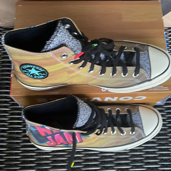 Converse Chuck Taylor All Star 70 Hi Brown/Solar Red/Electric Aqua mens NBA JAM - Picture 3 of 16